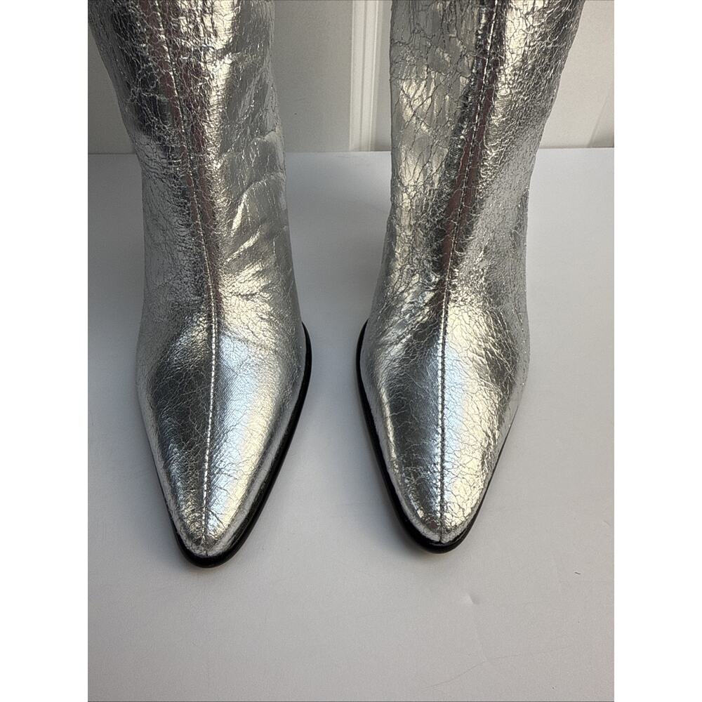 Steve Madden Women's Silver 5.5 Croft Pointed Toe Knee High Boots NWOB - Picture 5 of 16